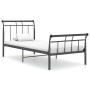 Estructura de cama de metal negra 90x200 cm de vidaXL, Camas y somieres - Ref: Foro24-325030, Precio: 70,01 €, Descuento: %