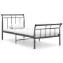 Schwarzer Metallbettrahmen 90x200 cm von vidaXL, Betten und Lattenroste - Ref: Foro24-325030, Preis: 70,40 €, Rabatt: %