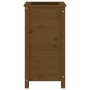 Jardinera madera maciza de pino marrón miel 40x40x78 cm en Maceteros y jardineras | Comprar online en Foro24