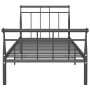 Estructura de cama de metal negra 90x200 cm de vidaXL, Camas y somieres - Ref: Foro24-325030, Precio: 70,01 €, Descuento: %