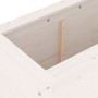 Arriate elevado de jardín madera de pino blanco 119,5x40x78 cm
