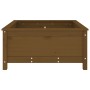 Jardinera madera maciza de pino marrón miel 82,5x82,5x39 cm