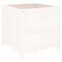 Jardinera madera maciza de pino blanco 82,5x82,5x78 cm