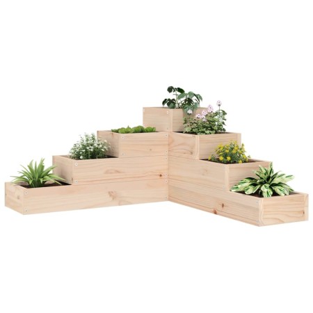Jardinera de 4 niveles madera maciza de pino 80,5x79x36 cm