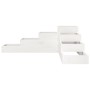 Jardinera 4 niveles madera maciza pino blanca 106x104,5x36 cm