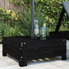 Cubierta para base de sombrilla madera maciza de pino negro Cubierta para base de sombrilla madera maciza de pino negro