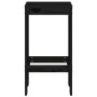 Taburetes de cocina 2 uds madera maciza pino negro 40x36x75 cm