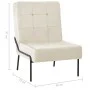 Silla de relajación de terciopelo crema blanca 65x79x87 cm de vidaXL, Sillas - Ref: Foro24-325779, Precio: 106,08 €, Descuent...