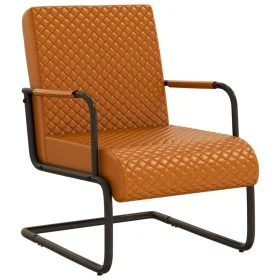 Brauner Freischwinger aus Kunstleder von vidaXL, Sessel - Ref: Foro24-325780, Preis: 109,46 €, Rabatt: %