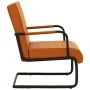 Silla voladiza cuero sintético marrón de vidaXL, Sillones - Ref: Foro24-325780, Precio: 109,44 €, Descuento: %