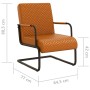 Brauner Freischwinger aus Kunstleder von vidaXL, Sessel - Ref: Foro24-325780, Preis: 110,46 €, Rabatt: %
