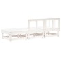 Juego de muebles de jardín 3 pzas madera maciza de pino blanco