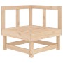 Sofá esquinero con cojines madera maciza de pino