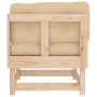 Sofá esquinero con cojines madera maciza de pino