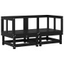 Sofás esquineros con cojines 2 uds madera maciza de pino negro