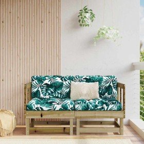 Sofás esquineros con cojines 2 uds madera de pino impregnada Sofás esquineros con cojines 2 uds madera de pino impregnada