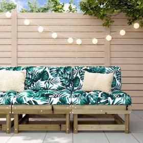 Sofás centrales con cojines 2 uds madera de pino impregnada