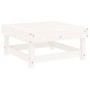 Taburetes de jardín con cojines 2 uds madera maciza pino blanco