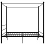 Estructura de cama con dosel metal negro 200x200 cm