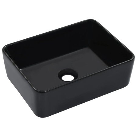 Lavabo 40x30x13 cm cerámica negro en Lavabos | Comprar online en Foro24