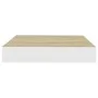 MDF oak and white floating wall shelf 23x23.5x3.8 cm by vidaXL, Shelves and shelves - Ref: Foro24-326567, Price: 14,30 €, Dis...