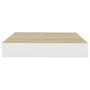 Schwebendes Wandregal aus MDF-Eiche und Weiß, 23 x 23,5 x 3,8 cm von vidaXL, Regale und Regale - Ref: Foro24-326567, Preis: 1...