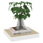 Floating wall shelf 4 units MDF oak and white 23x23.5x3.8 cm by vidaXL, Shelves and shelves - Ref: Foro24-326569, Price: 41,6...