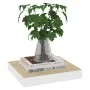 Floating wall shelf 4 units MDF oak and white 23x23.5x3.8 cm by vidaXL, Shelves and shelves - Ref: Foro24-326569, Price: 40,8...