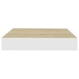 Floating wall shelf 4 units MDF oak and white 23x23.5x3.8 cm by vidaXL, Shelves and shelves - Ref: Foro24-326569, Price: 41,6...