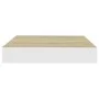 Floating wall shelf 4 units MDF oak and white 23x23.5x3.8 cm by vidaXL, Shelves and shelves - Ref: Foro24-326569, Price: 40,8...