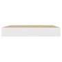 Floating wall shelf 4 units MDF oak and white 23x23.5x3.8 cm by vidaXL, Shelves and shelves - Ref: Foro24-326569, Price: 41,6...
