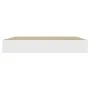 Floating wall shelf 4 units MDF oak and white 23x23.5x3.8 cm by vidaXL, Shelves and shelves - Ref: Foro24-326569, Price: 40,8...