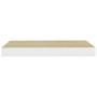 Schwebendes Wandregal aus MDF-Eiche und Weiß, 50 x 23 x 3,8 cm von vidaXL, Regale und Regale - Ref: Foro24-326573, Preis: 19,...