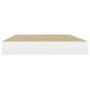 Schwebendes Wandregal aus MDF-Eiche und Weiß, 50 x 23 x 3,8 cm von vidaXL, Regale und Regale - Ref: Foro24-326573, Preis: 19,...