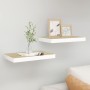 Schwebendes Wandregal 2 Stück MDF Eiche und weiß 50x23x3,8 cm von vidaXL, Regale und Regale - Ref: Foro24-326574, Preis: 26,4...