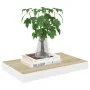 Floating wall shelf 2 units MDF oak and white 50x23x3.8 cm by vidaXL, Shelves and shelves - Ref: Foro24-326574, Price: 26,02 ...