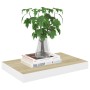 Schwebendes Wandregal 2 Stück MDF Eiche und weiß 50x23x3,8 cm von vidaXL, Regale und Regale - Ref: Foro24-326574, Preis: 26,4...