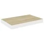 Floating wall shelf 2 units MDF oak and white 50x23x3.8 cm by vidaXL, Shelves and shelves - Ref: Foro24-326574, Price: 26,02 ...