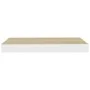 Floating wall shelf 2 units MDF oak and white 50x23x3.8 cm by vidaXL, Shelves and shelves - Ref: Foro24-326574, Price: 26,02 ...