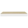 Schwebendes Wandregal 2 Stück MDF Eiche und weiß 50x23x3,8 cm von vidaXL, Regale und Regale - Ref: Foro24-326574, Preis: 26,4...
