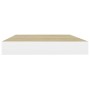 Floating wall shelf 2 units MDF oak and white 50x23x3.8 cm by vidaXL, Shelves and shelves - Ref: Foro24-326574, Price: 26,44 ...