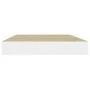Floating wall shelf 2 units MDF oak and white 50x23x3.8 cm by vidaXL, Shelves and shelves - Ref: Foro24-326574, Price: 26,02 ...