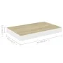 Floating wall shelf 2 units MDF oak and white 50x23x3.8 cm by vidaXL, Shelves and shelves - Ref: Foro24-326574, Price: 26,02 ...