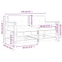 Sillones de jardín con cojines 2 uds madera maciza de pino