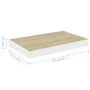 Floating wall shelves 4 pcs MDF oak and white 50x23x3.8 cm by vidaXL, Shelves and shelves - Ref: Foro24-326575, Price: 47,43 ...