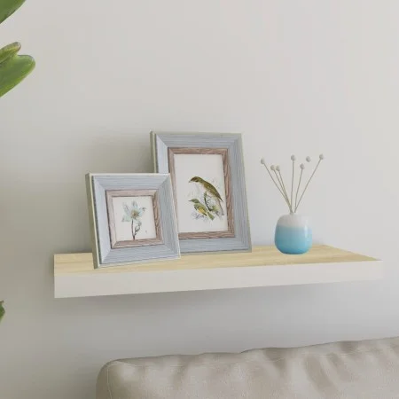 Floating wall shelf MDF oak and white 60x23.5x3.8 cm by vidaXL, Shelves and shelves - Ref: Foro24-326576, Price: 18,96 €, Dis...