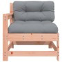 Sillones de jardín y cojines 2 uds madera maciza abeto Douglas