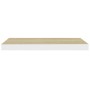 Schwebendes Wandregal MDF Eiche und weiß 60x23,5x3,8 cm von vidaXL, Regale und Regale - Ref: Foro24-326576, Preis: 19,89 €, R...