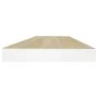 Schwebendes Wandregal MDF Eiche und weiß 60x23,5x3,8 cm von vidaXL, Regale und Regale - Ref: Foro24-326576, Preis: 18,96 €, R...