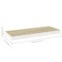 Schwebendes Wandregal MDF Eiche und weiß 60x23,5x3,8 cm von vidaXL, Regale und Regale - Ref: Foro24-326576, Preis: 18,96 €, R...